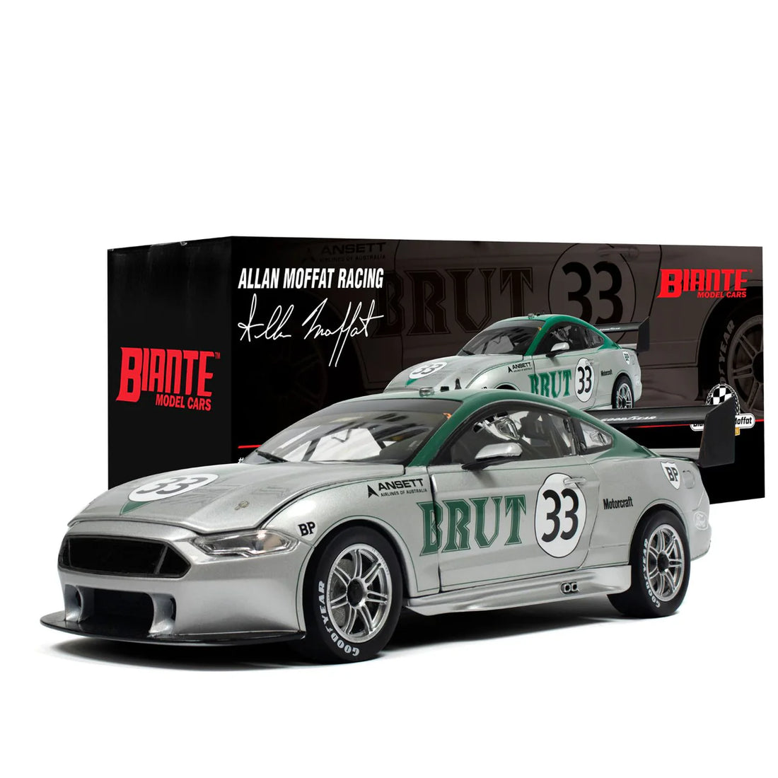 *PRE-ORDER* ALLAN MOFFAT - 1969 BRUT TRANS AM BOSS 302 - 1973 RETRO LIVERY - 1:18 SCALE DIECAST MODEL - BIANTE