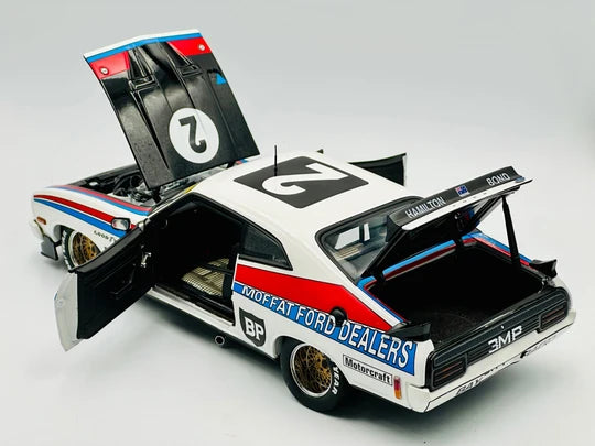 1977 BATHURST WINNER #1 & #2 FINISH - TWIN SET - FORD XC FALCON - WINNERS PLAQUE - 1:18 SCALE DIECAST MODELS - BIANTE