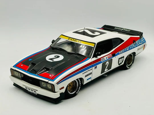 1977 BATHURST WINNER #1 & #2 FINISH - TWIN SET - FORD XC FALCON - WINNERS PLAQUE - 1:18 SCALE DIECAST MODELS - BIANTE