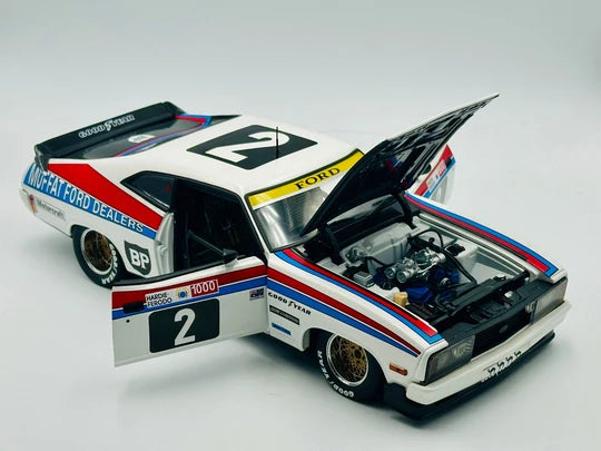 1977 BATHURST WINNER #1 & #2 FINISH - TWIN SET - FORD XC FALCON - WINNERS PLAQUE - 1:18 SCALE DIECAST MODELS - BIANTE