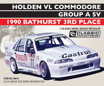 *PRE-ORDER* Holden VL Commodore Group A SV - 1990 Bathurst 3rd Place - 1:18 Scale Diecast Sales