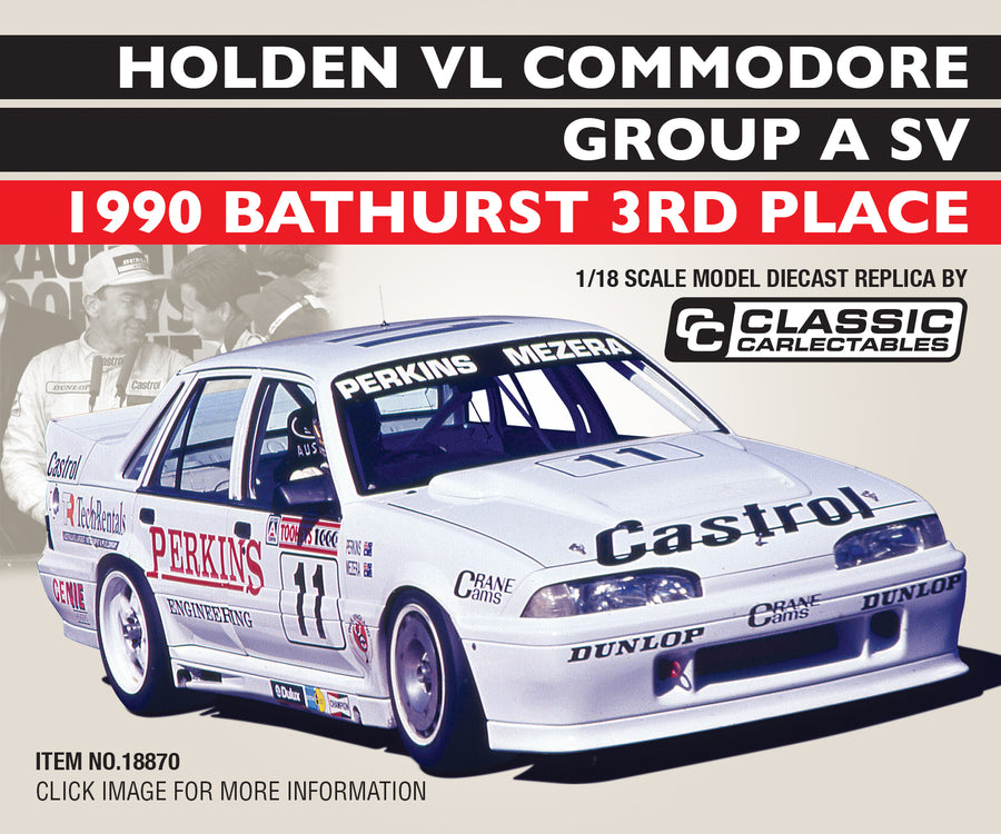 *PRE-ORDER* Holden VL Commodore Group A SV - 1990 Bathurst 3rd Place - 1:18 Scale Diecast Sales