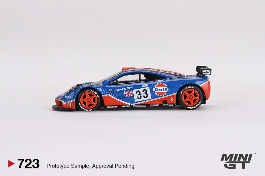 1995 Le Mans 24 Hr - #24 Gulf Racing McLaren F1 GTR - 1:64 Scale Diecast Model - MINI GT