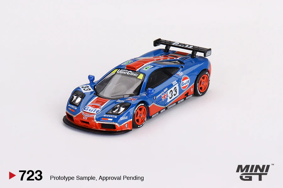 1995 Le Mans 24 Hr - #24 Gulf Racing McLaren F1 GTR - 1:64 Scale Diecast Model - MINI GT