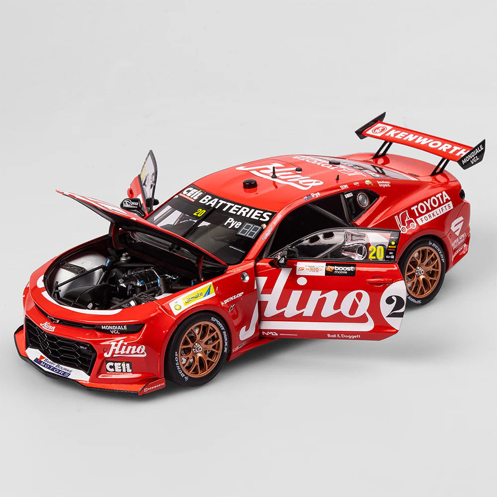 Scott Pye - Team 18 #20 Chevrolet Camaro ZL1 - 2023 Gold Coast 500 Hino Team Samurai Retro Livery - 1:18 Scale Diecast Model - Authentic Collectables