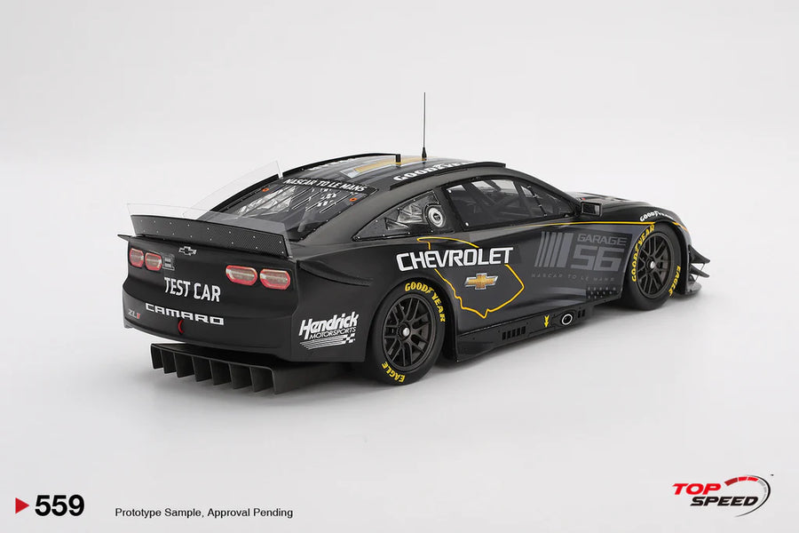 *PRE-ORDER* NASCAR Next Gen Garage 56 Chevrolet Camaro ZL1 #24 Hendrick Motorsports Test Car - 1:18 Scale Model - TSM