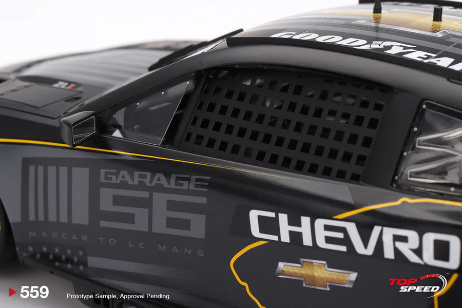 *PRE-ORDER* NASCAR Next Gen Garage 56 Chevrolet Camaro ZL1 #24 Hendrick Motorsports Test Car - 1:18 Scale Model - TSM