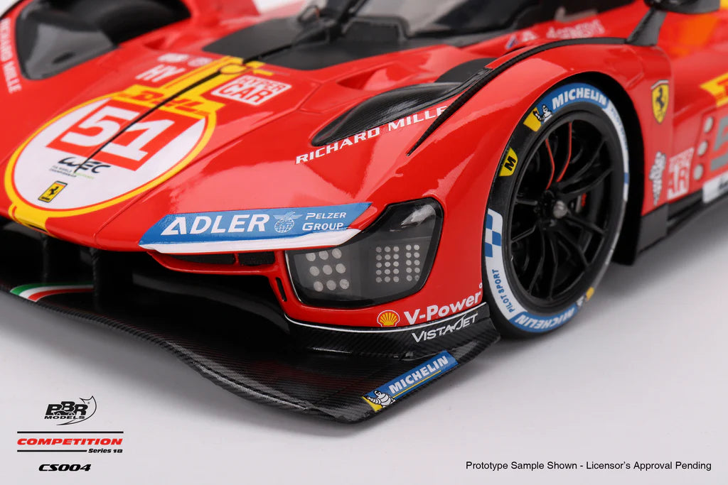 2023 WEC 6 Hr of Spa 3rd Place - #51 Ferrari 499P - 1:18 Scale Model - BBR