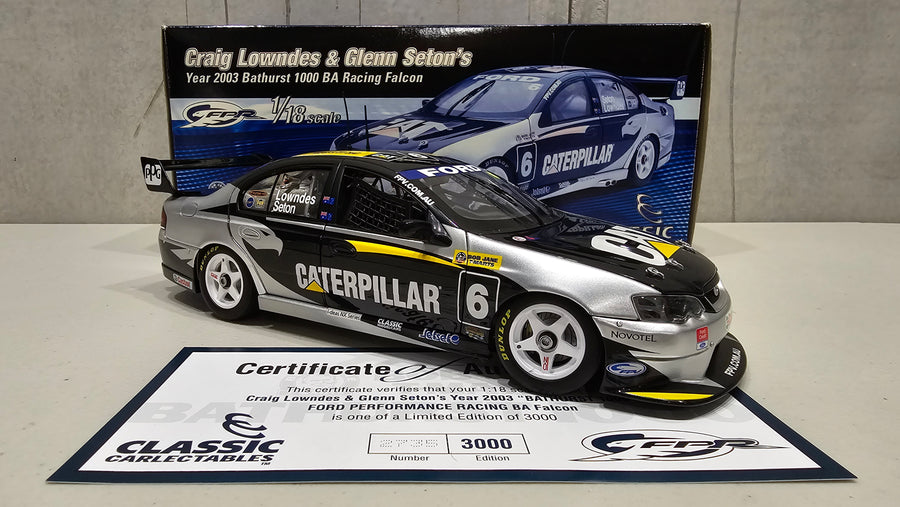 CRAIG LOWNDES - GLENN SETON'S YEAR 2003 FPR BA RACING FALCON - 1:18 DIECAST MODEL - CLASSIC CARLECTABLES