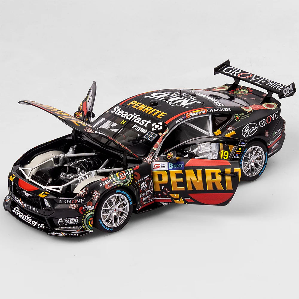 Matthew Payne - Penrite Racing #19 Ford Mustang GT - 2024 Betr Darwin Triple Crown Indigenous Livery - Expo Exclusive - 2025 Diecast Model Expo - 1:18 Scale Diecast Model - Authentic Collectables