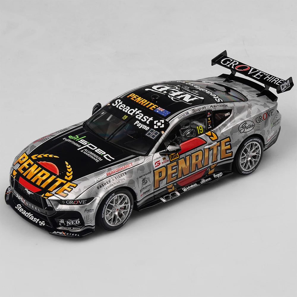 Matthew Payne - Penrite Racing #19 Ford Mustang GT - 2024 ITM Taupo Super400 Native Livery - 1:18 Scale Diecast Model - Authentic Collectables