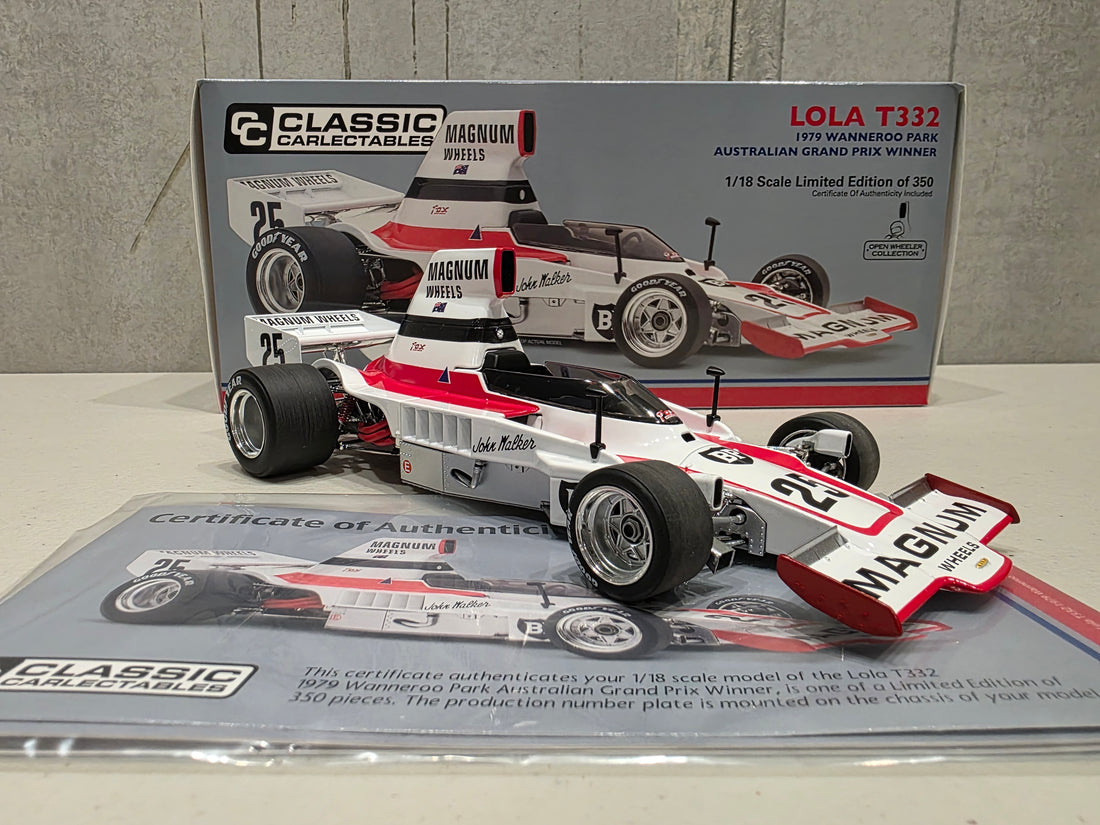 1979 Wanneroo Australian Grand Prix Winner - Lola T332 - 1:18 Scale Diecast Model - Classic Carlectables