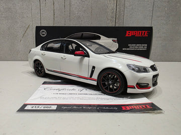 2017 HOLDEN VF II COMMODORE MOTORSPORT EDITION - HERON WHITE - 1:18 SCALE DIECAST MODEL - BIANTE