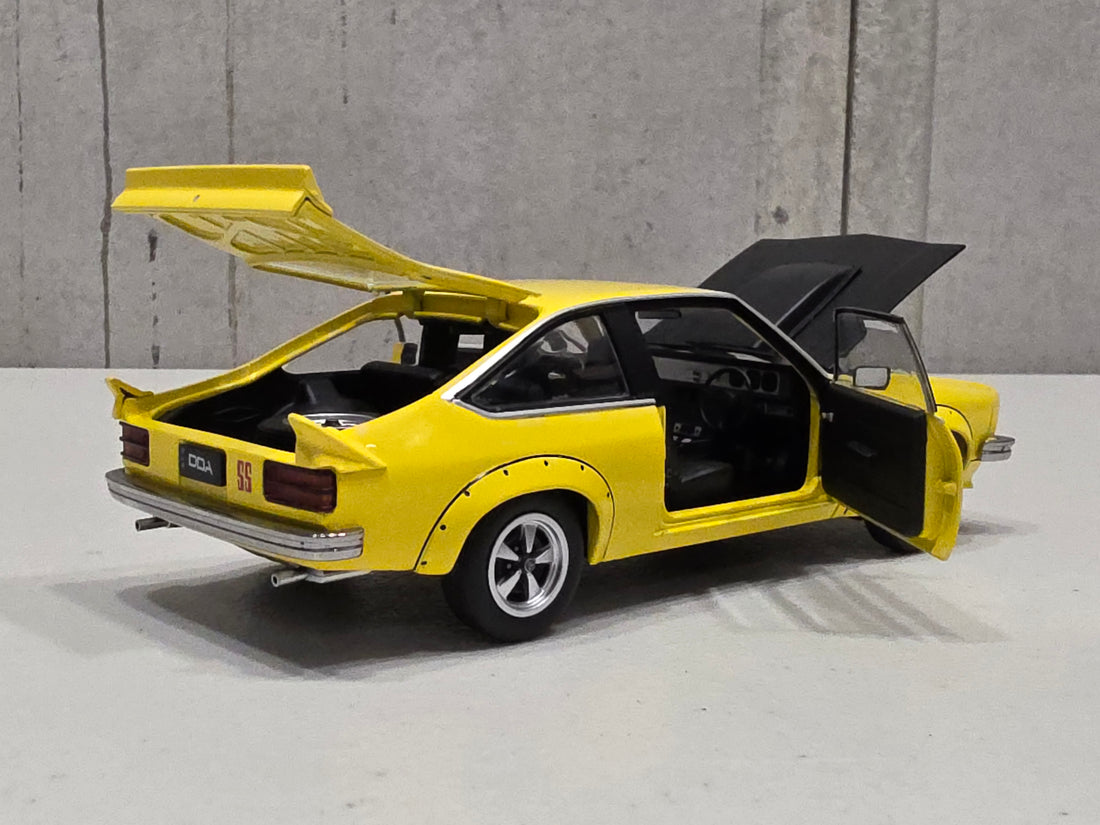 A9X TORANA 308 FACTORY CAR - YELLOW - 1:24 SCALE DIECAST MODEL - DDA