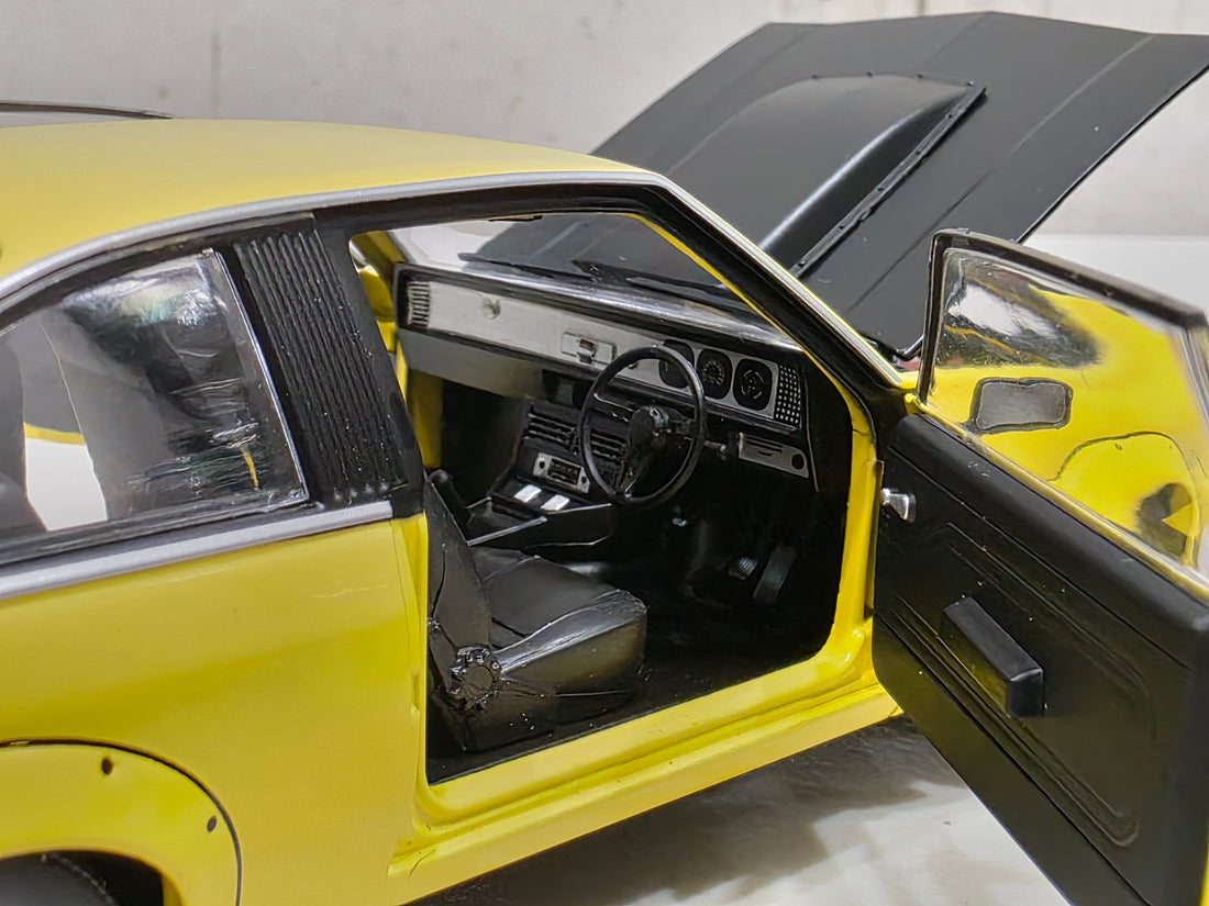 A9X TORANA 308 FACTORY CAR - YELLOW - 1:24 SCALE DIECAST MODEL - DDA
