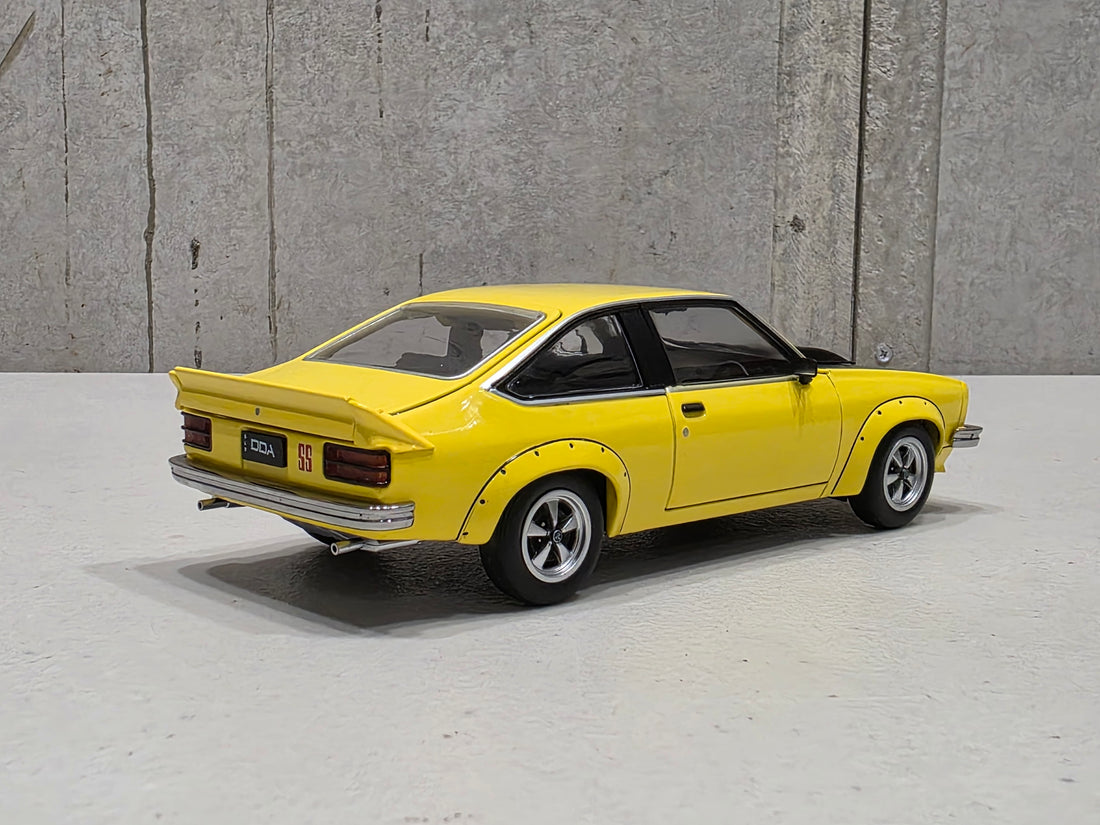 A9X TORANA 308 FACTORY CAR - YELLOW - 1:24 SCALE DIECAST MODEL - DDA