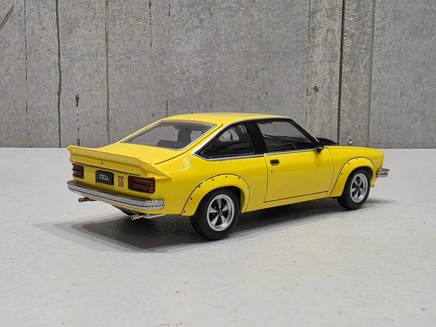A9X TORANA 308 FACTORY CAR - YELLOW - 1:24 SCALE DIECAST MODEL - DDA