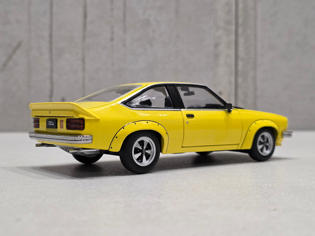 A9X TORANA 308 FACTORY CAR - YELLOW - 1:24 SCALE DIECAST MODEL - DDA