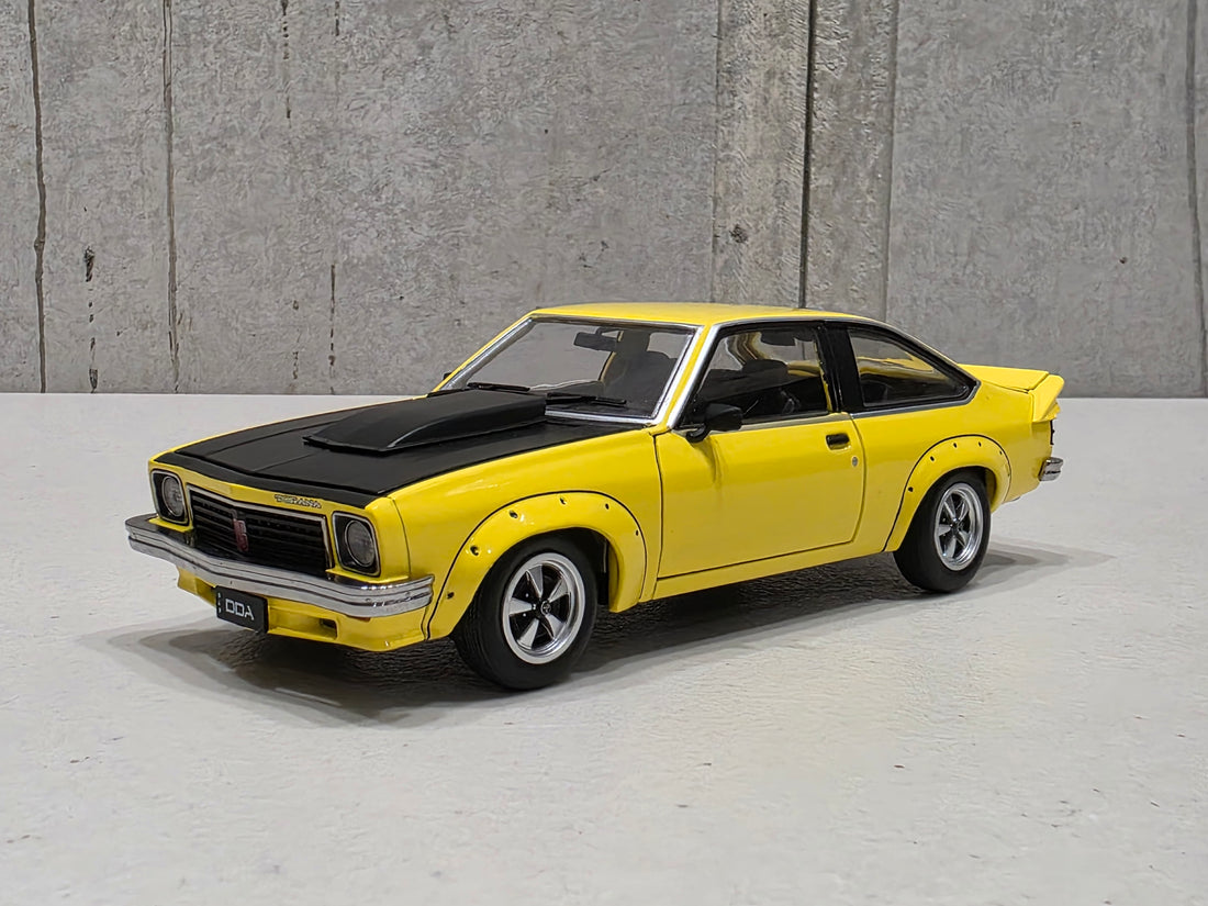 A9X TORANA 308 FACTORY CAR - YELLOW - 1:24 SCALE DIECAST MODEL - DDA