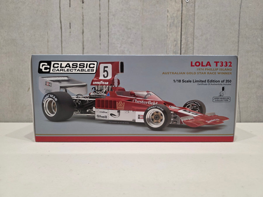 1974 Phillip Island Australian Gold Star Race Winner - Lola T332 - 1:18 Scale Diecast Model - Classic Carlectables