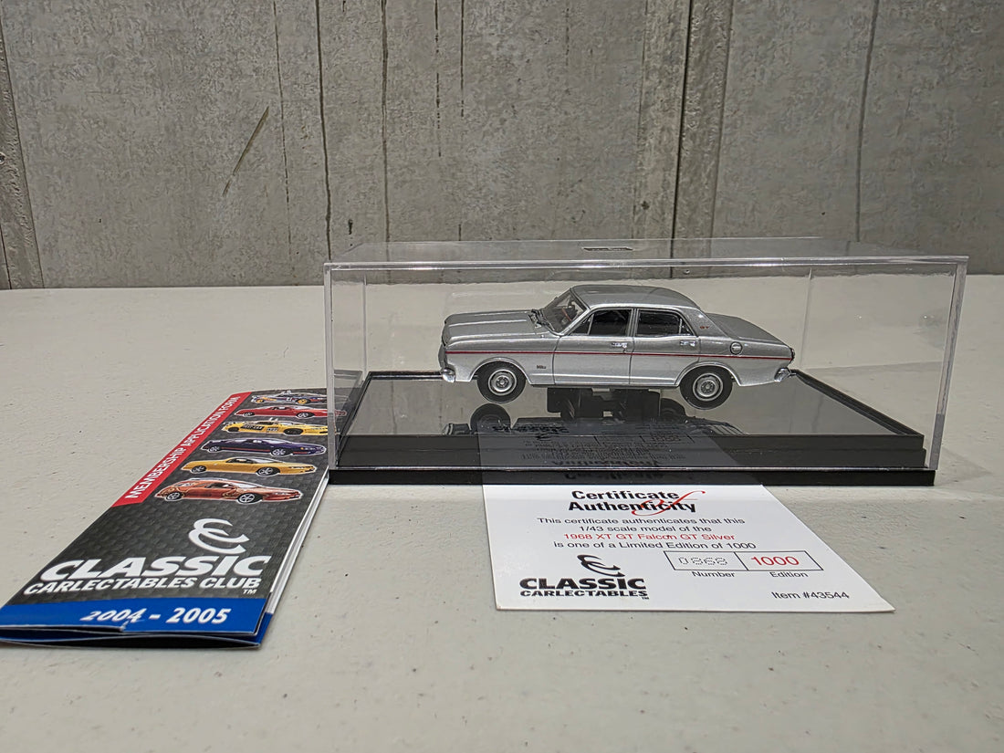 1968 FORD XT GT FALCON - GT SILVER - 1:43 SCALE DIECAST MODEL - CLASSIC CARLECTABLES