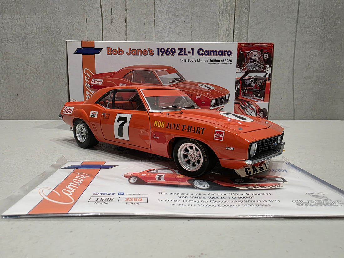 BOB JANE'S 1969 ZL-1 CAMARO - 1:18 SCALE DIECAST