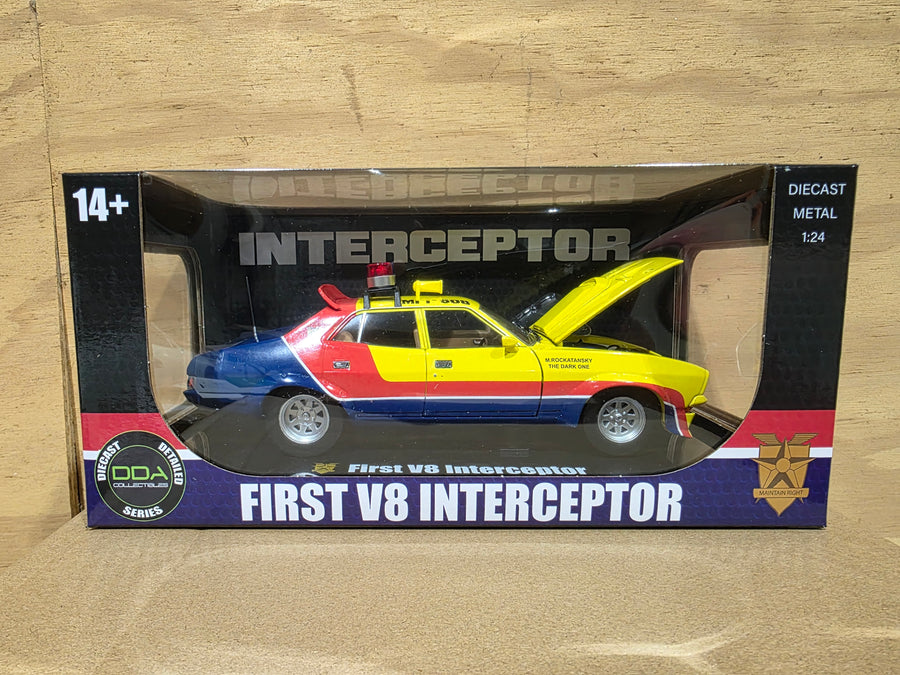 MFP FIRST V8 INTERCEPTOR FORD XB FALCON MAD MAX MOVIE CAR - 1:24 SCALE DIECAST MODEL - DDA