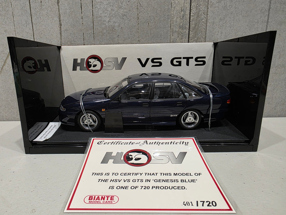 HSV VS GTS - 1:18 SCALE DIECAST MODEL - GENESIS BLUE - BIANTE