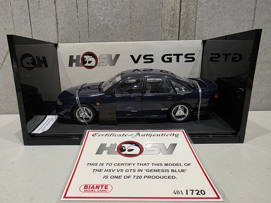 HSV VS GTS - 1:18 SCALE DIECAST MODEL - GENESIS BLUE - BIANTE