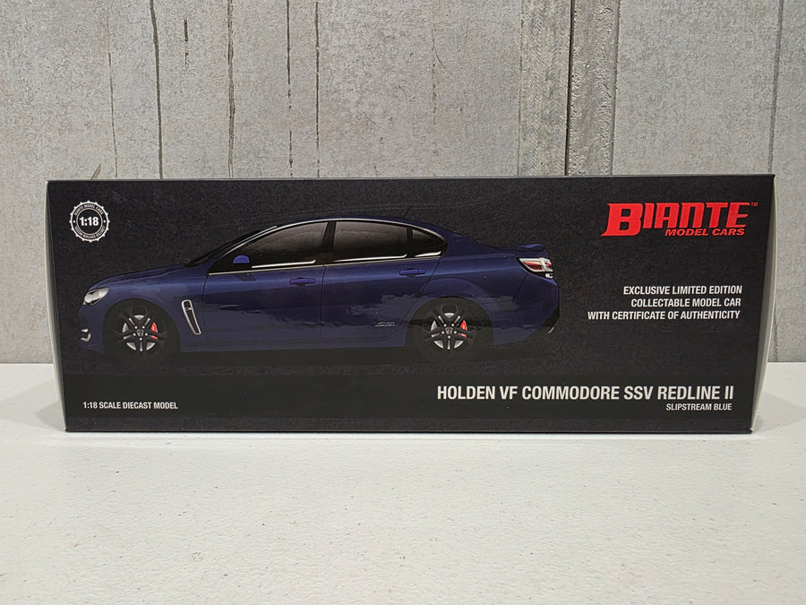 HOLDEN VF COMMODORE SSV REDLINE - SLIPSTREAM BLUE - 1:18 SCALE DIECAST MODEL - BIANTE