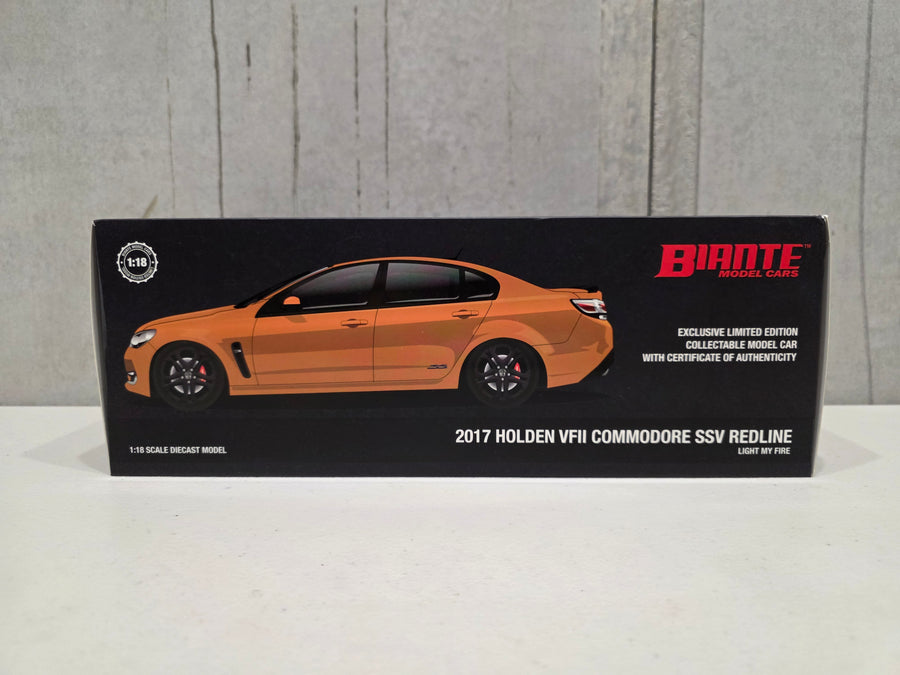 2017 HOLDEN VFII COMMODORE SSV REDLINE - LIGHT MY FIRE - 1:18 SCALE DIECAST MODEL - BIANTE