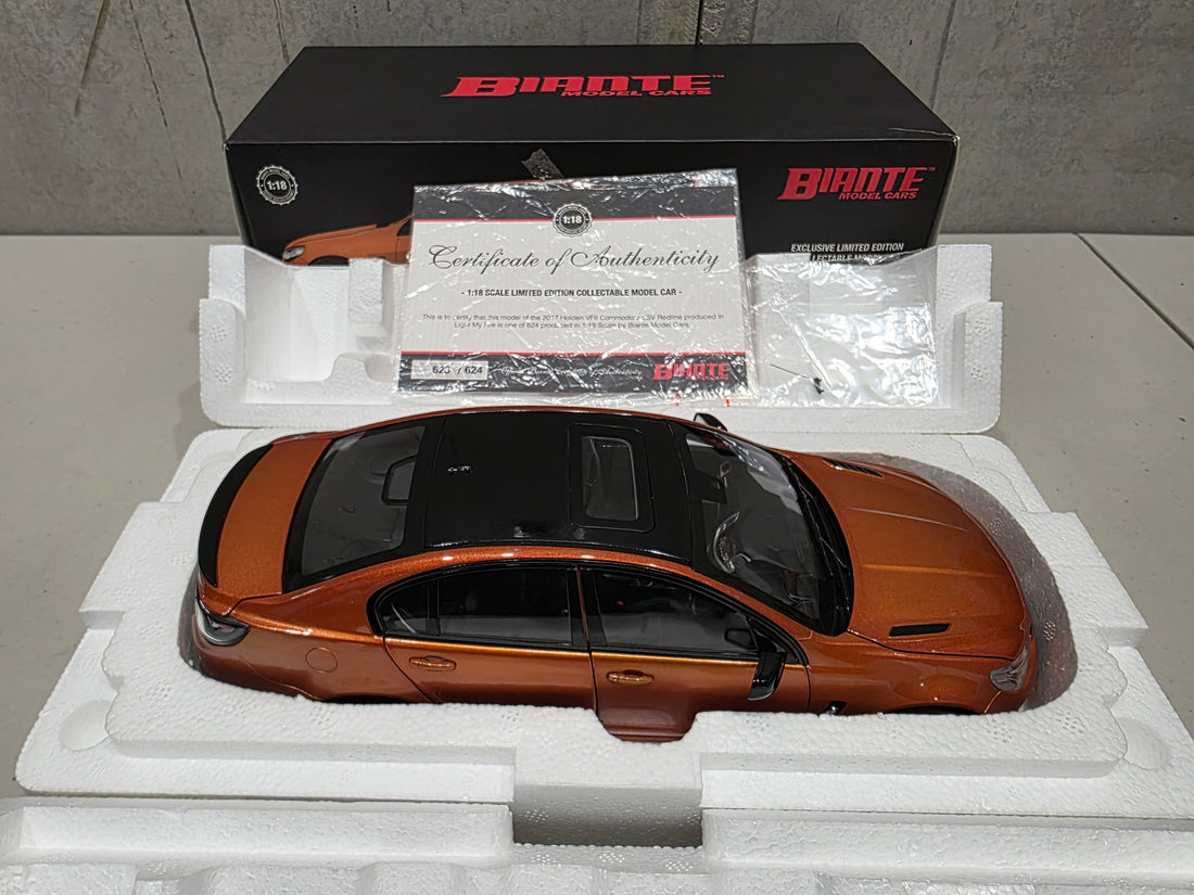 2017 HOLDEN VFII COMMODORE SSV REDLINE - LIGHT MY FIRE - 1:18 SCALE DIECAST MODEL - BIANTE