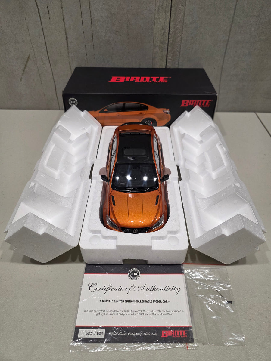 2017 HOLDEN VFII COMMODORE SSV REDLINE - LIGHT MY FIRE - 1:18 SCALE DIECAST MODEL - BIANTE