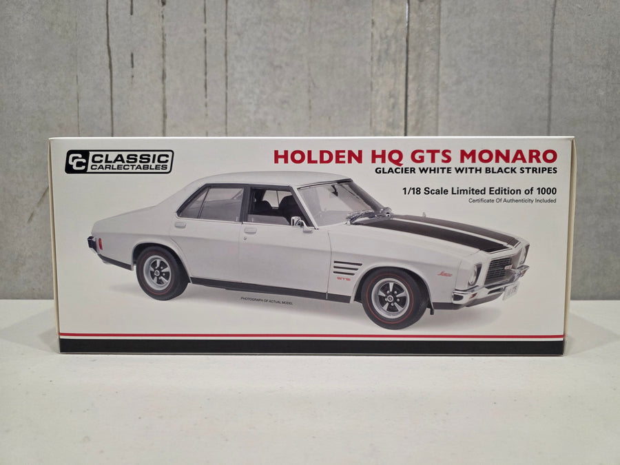 Holden HQ Monaro GTS Sedan Glacier White (350ci Engine) - 1:18 Scale Diecast Model
