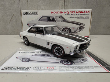 Holden HQ Monaro GTS Sedan Glacier White (350ci Engine) - 1:18 Scale Diecast Model