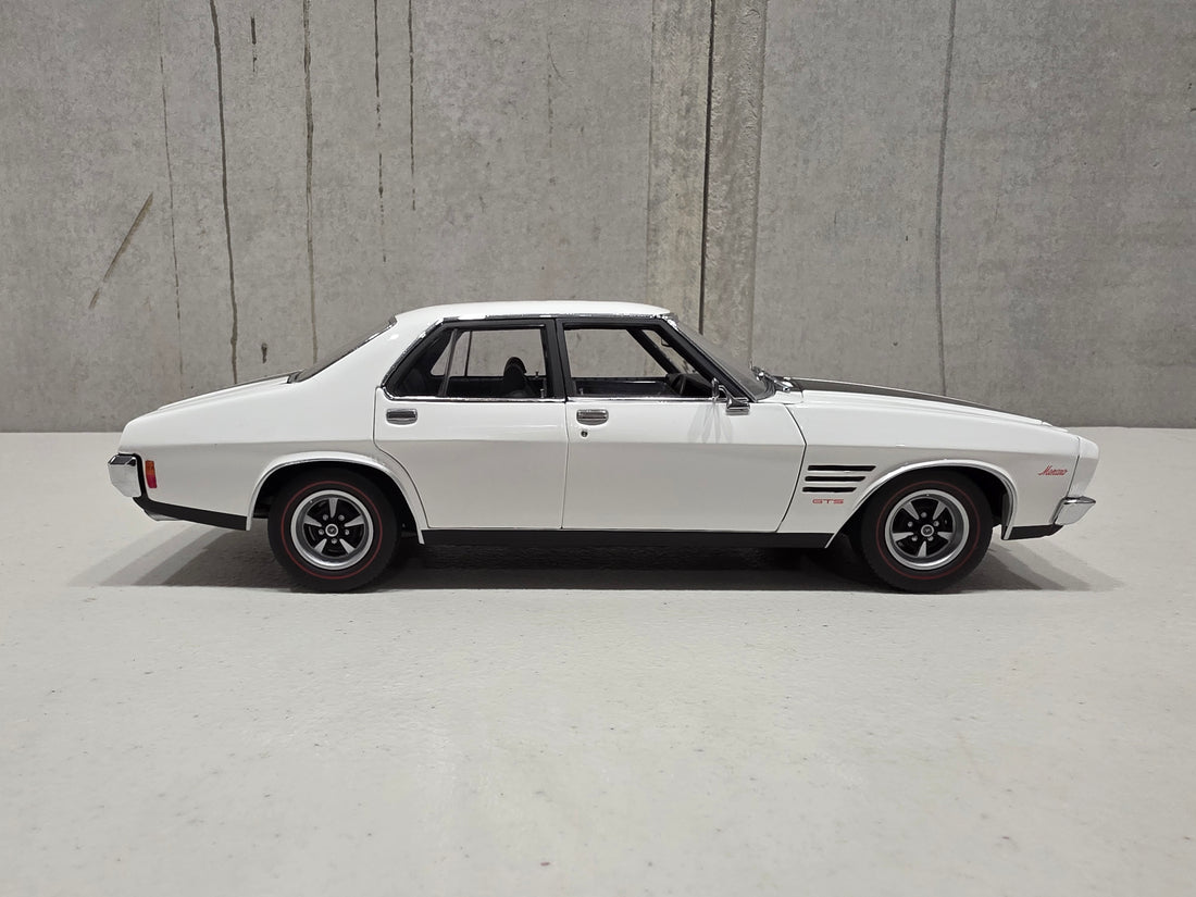 Holden HQ Monaro GTS Sedan Glacier White (350ci Engine) - 1:18 Scale Diecast Model