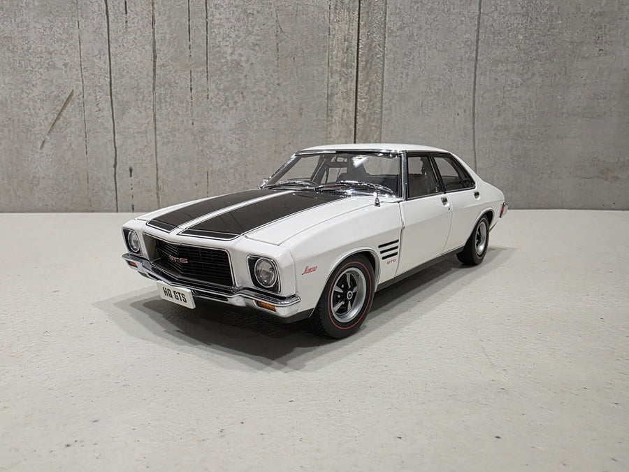 Holden HQ Monaro GTS Sedan Glacier White (350ci Engine) - 1:18 Scale Diecast Model