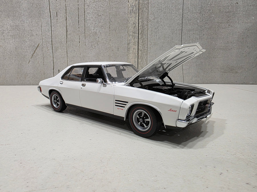 Holden HQ Monaro GTS Sedan Glacier White (350ci Engine) - 1:18 Scale Diecast Model