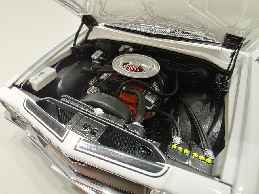 Holden HQ Monaro GTS Sedan Glacier White (350ci Engine) - 1:18 Scale Diecast Model
