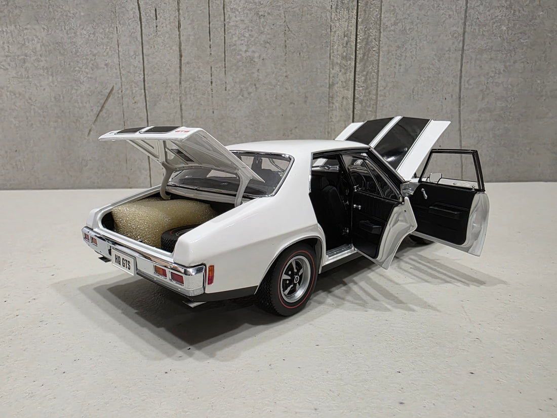 Holden HQ Monaro GTS Sedan Glacier White (350ci Engine) - 1:18 Scale Diecast Model