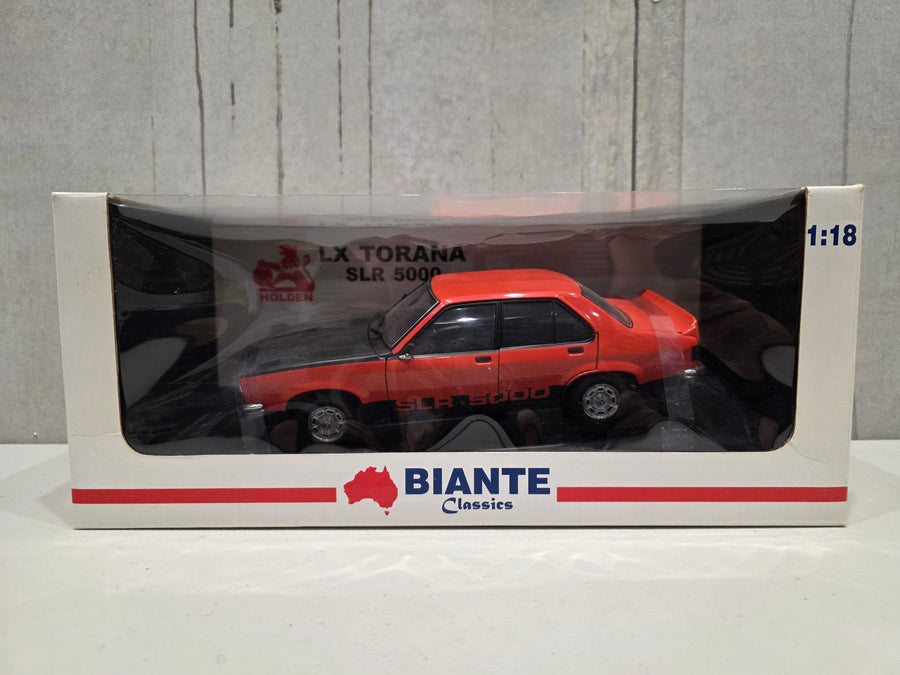 HOLDEN LX TORANA SLR5000 - MANDARIN RED - 1:18 SCALE DIECAST MODEL - BIANTE