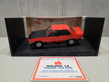 HOLDEN LX TORANA SLR5000 - MANDARIN RED - 1:18 SCALE DIECAST MODEL - BIANTE