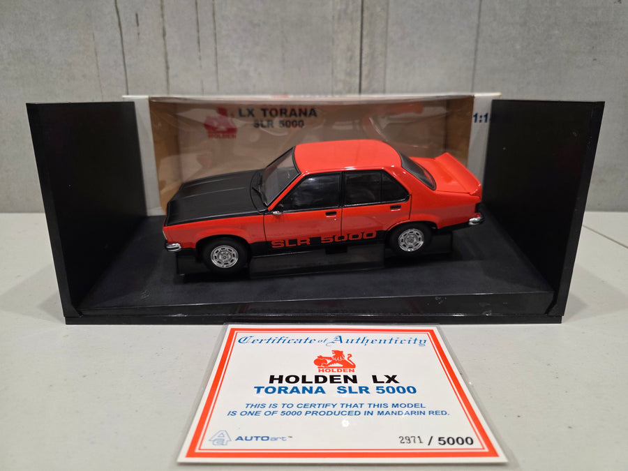 HOLDEN LX TORANA SLR5000 - MANDARIN RED - 1:18 SCALE DIECAST MODEL - BIANTE