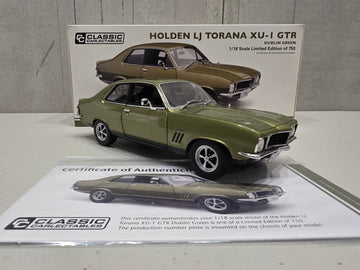 HOLDEN LJ TORANA XU-1 GTR - DUBLIN GREEN - 1:18 SCALE DIECAST MODEL