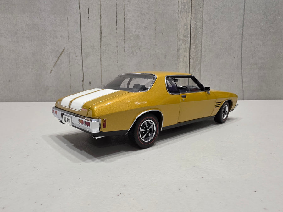 HOLDEN HQ GTS MONARO - SUNBURST METALLIC WITH WHITE STRIPES - 1:18 SCALE DIECAST MODEL