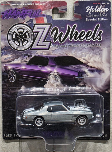 OZ WHEELS - HADFUL - PURPEL BLOWN HOLDEN HQ GTS MONARO - RAW CHASE EDITION - SERIES 2 - 1:64 SCALE DIECAST