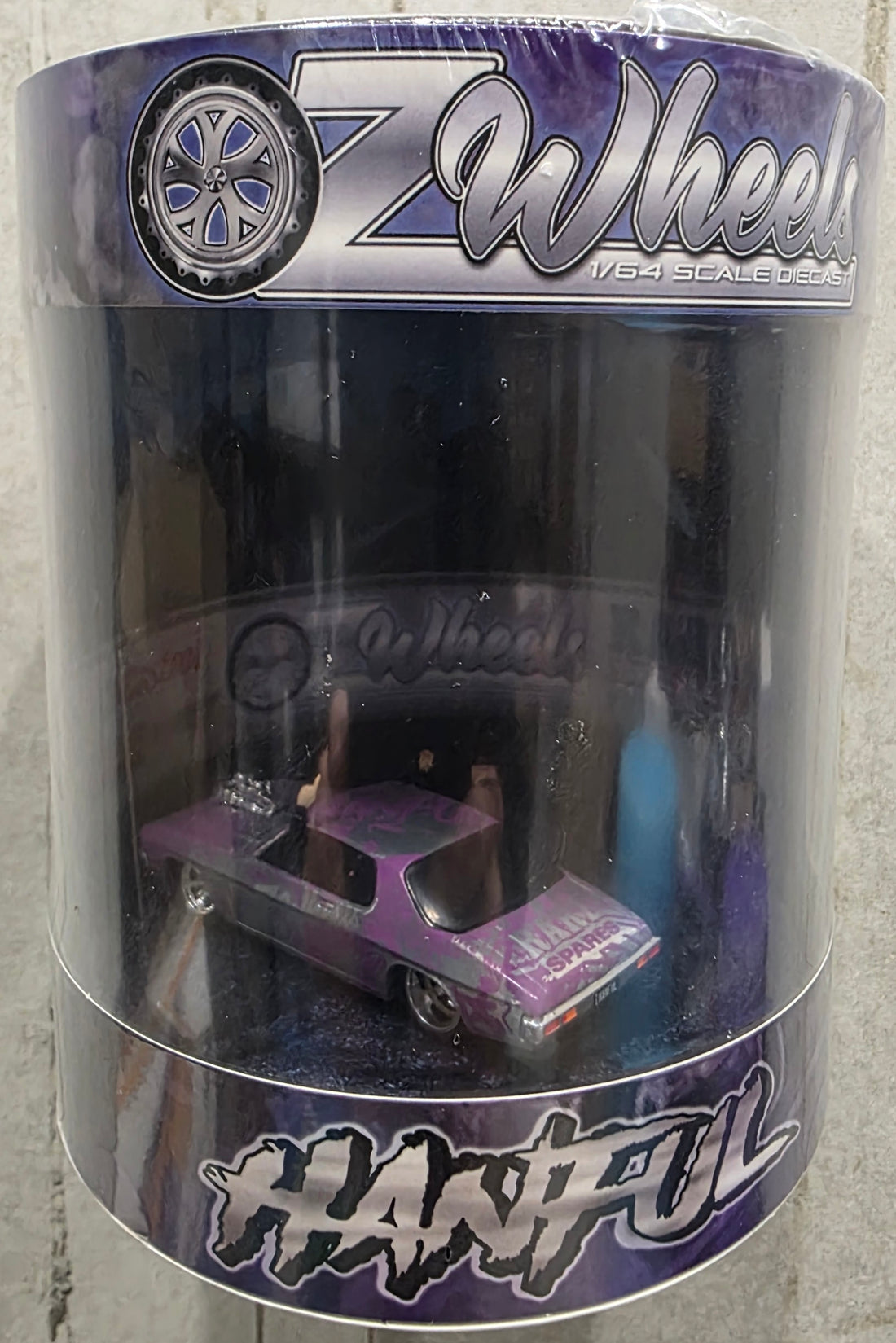 OZ WHEELS - HANDFUL - PURPLE OZ WHEELS LIVERY - RAW CHASE EDITION - BLOWN HOLDEN HQ MONARO COUPE  - SUMMERNATS EDITION - 1:64 SCALE DIECAST MODEL - SERIES 2- DDA (Copy)