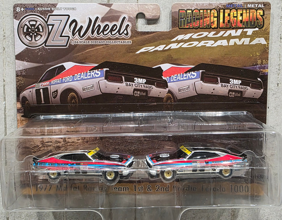 OZ WHEELS - 1977 MOFFAT RACING TEAM 1ST & 2ND HARDIE - FERODO BATHURST - 1:64 SCALE TWIN SET - SUPER CHASE EDITION - SERIES 2
