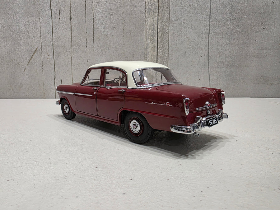 HOLDEN FE SPECIAL - CASCADE WHITE OVER ETNA MAROON - 1:18 SCALE DIECAST MODEL
