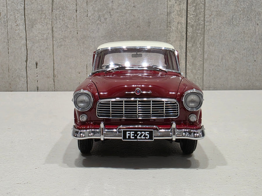 HOLDEN FE SPECIAL - CASCADE WHITE OVER ETNA MAROON - 1:18 SCALE DIECAST MODEL